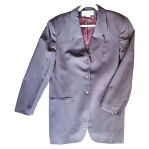 Vintage Jones New York Dark Navy Blue Skirt/Blazer Suit Set Jacket 14 Career EUC